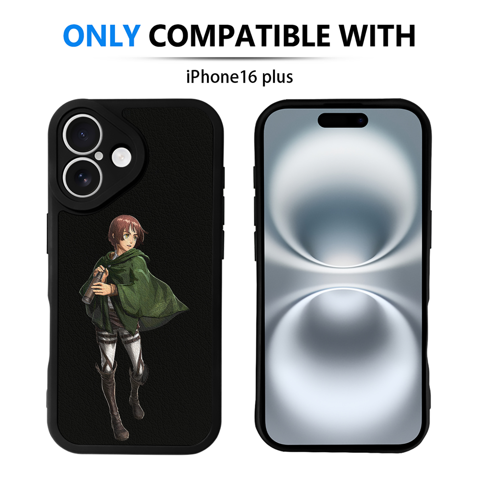 （画像用） 進撃の巨人 Attack on Titan 【iPhone 16シリーズ対応】シリコンスマホケース（レザー調） 材質：シリコン